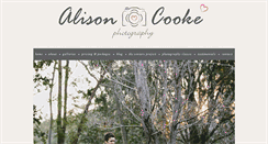 Desktop Screenshot of alisoncookephotography.com