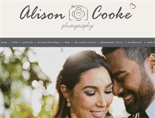 Tablet Screenshot of alisoncookephotography.com
